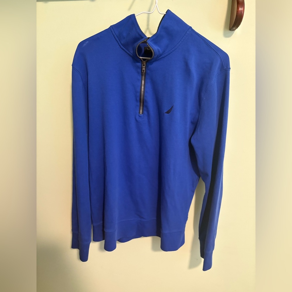 Nautica Men's Blue Quarter-Zip Pullover
